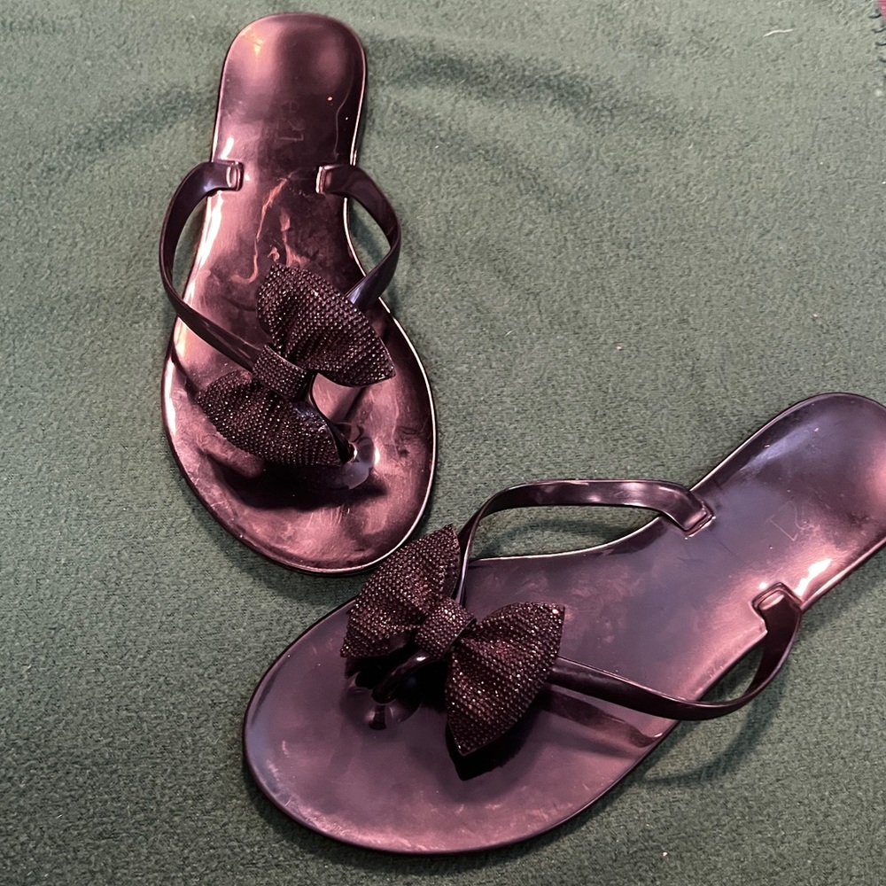 Rue21 Black Bow Sandals